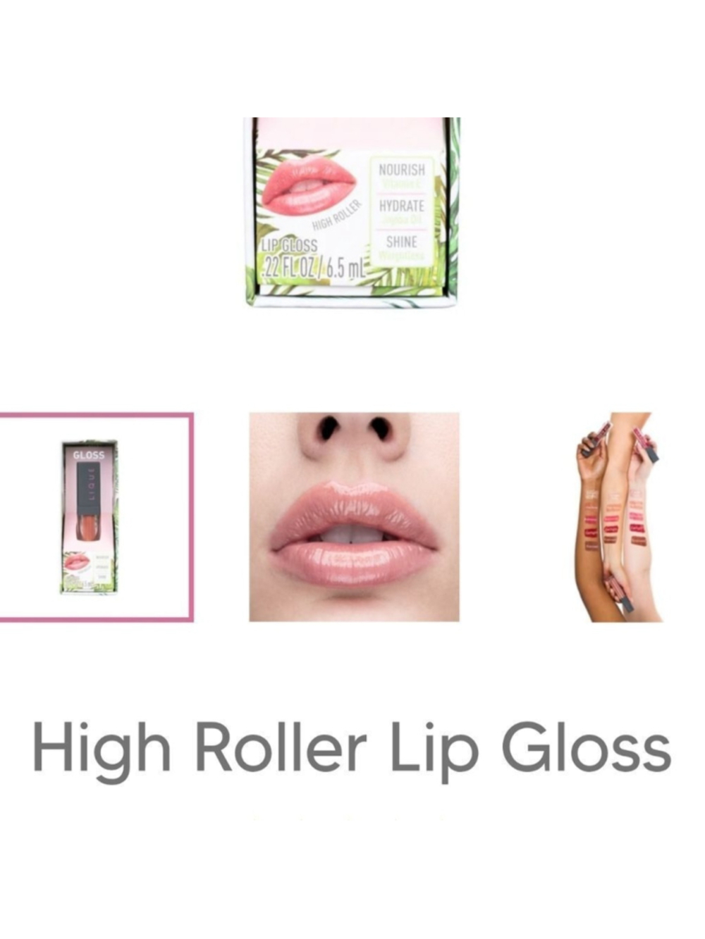 Lique Gloss in HIGH ROLLER Vegan Nourishing Lip Goss